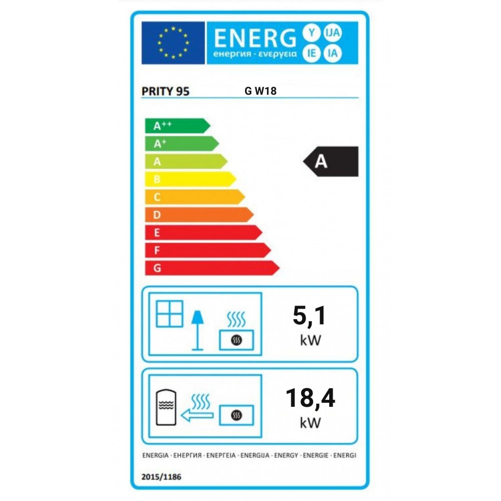 Ugradbeni kamin za centralno grijanje Prity G W18, 23.5kW | Ugradbeni kamini na drva za centralno grijanje | Kamini |