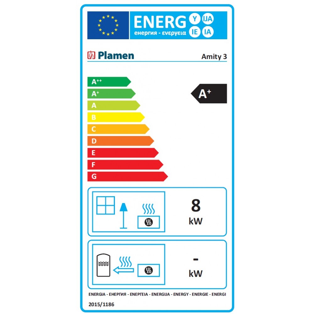 Peć na drva Plamen Amity 3, 8kW, Log | Peći od lijevanog željeza | Peći na drva |