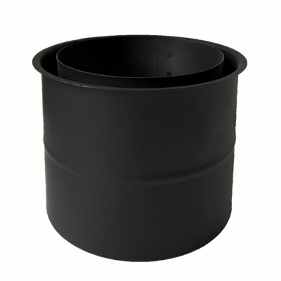 Dvostruka rozeta za dimnjak MK NERO, Čelik, Crno, 115mm, Ø130, Debljina 2mm - Cijevi za dimnjak