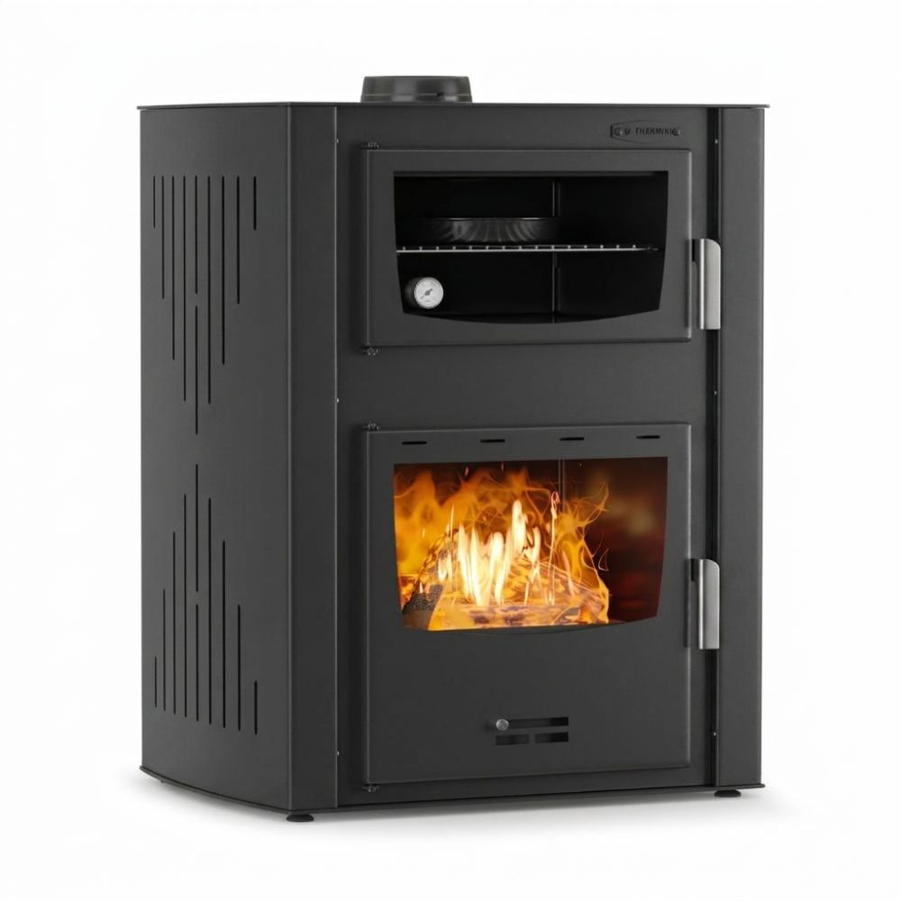 Peć na drva za centralno grijanje i za kuhanje Velmora Fire ATS HYDRO ΜΑSΙΝΑ 90-30 crna, 35kW | Peći na drva za centralno grijanje | Peći na drva |