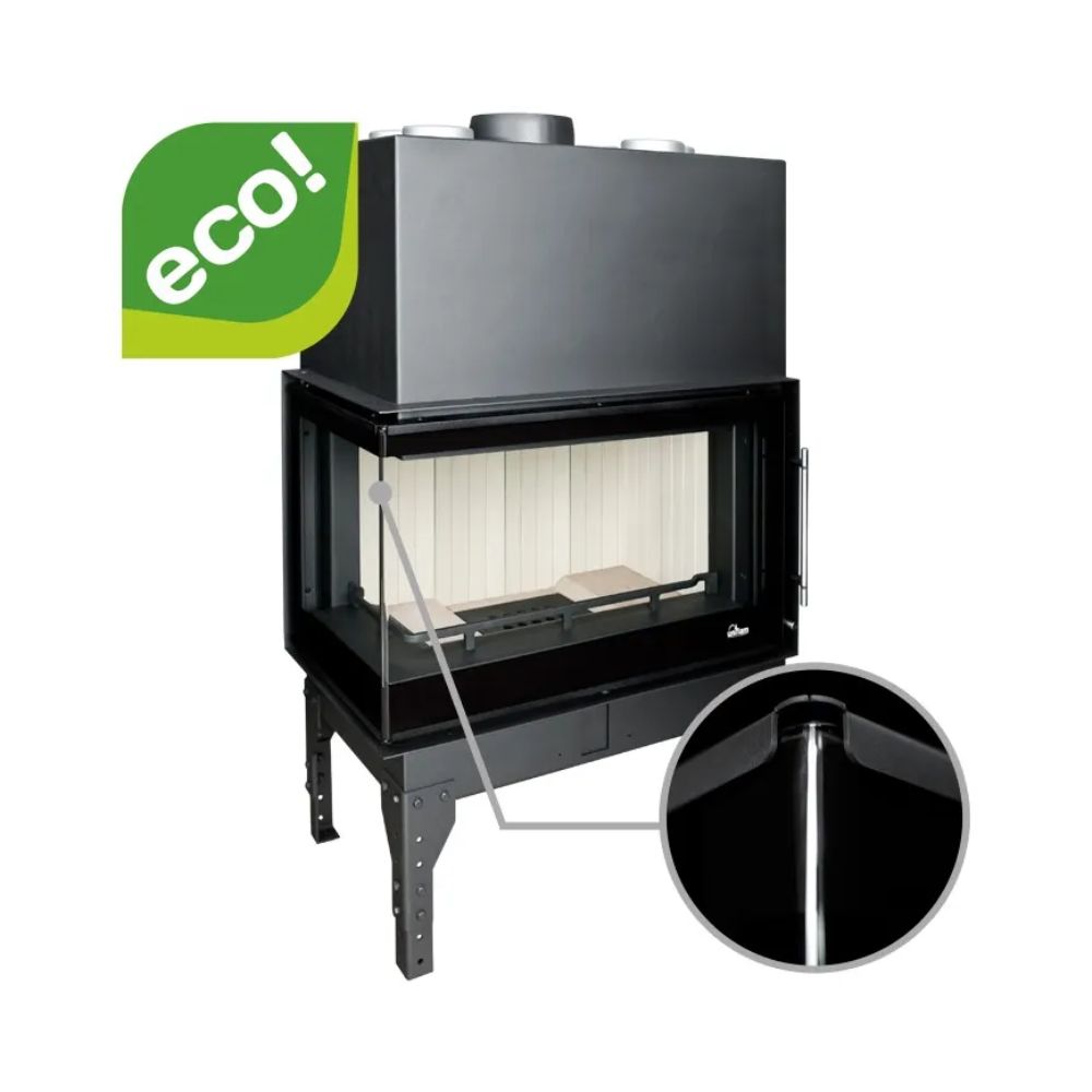 Ugradbeni kamin UNIFLAM 860 EVO PBS s zračnim kanalima i dovodom zraka, lijeva strana, 15 kW | Moderni kamini | Kamini |