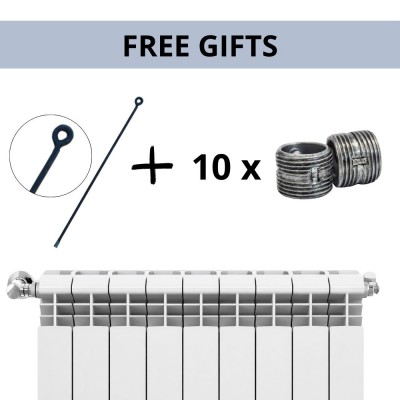 Kompletni set aluminijskih radijatora Helyos Evo H350, 10 komada x 10 sekcija - Aluminijski radijatori