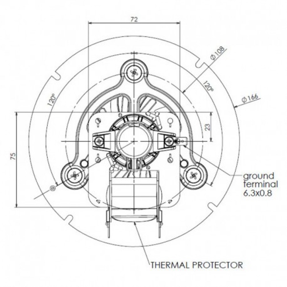 Ventilator za odimljavanje TRIAL CAF15Y-120S za peći na pelete Caminetti Montegrappa | Ventilatori za peć na pelet | Rezervni dijelovi za peći na pelet |