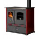 Štednjak na drva Prometey Perfect Eco Lux s desnim dimnjakom, bordo, 7.5kW |  |  |