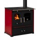 Štednjak na drva Prometey Perfect Eco Lux s desnim dimnjakom, bordo, 7.5kW |  |  |