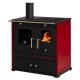 Štednjak na drva Prometey Perfect Eco Lux s lijevim dimnjakom, bordo, 7.5kW |  |  |