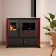 Štednjak na drva Prometey Perfect Practik Lux s desnim dimnjakom, bordo, 9.5kW |  |  |