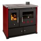 Štednjak na drva Prometey Perfect Practik Lux s desnim dimnjakom, bordo, 9.5kW |  |  |