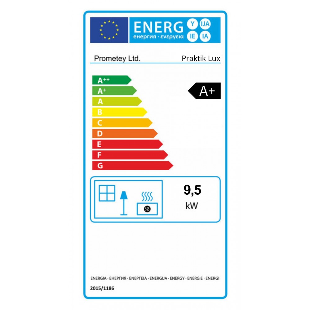Štednjak na drva Prometey Perfect Practik Lux s keramičkom pločom, lijevi dimnjak, slonovača, 9.5kW | Peći na drva za kuhanje i grijanje | Peći na drva |