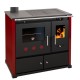 Štednjak na drva Prometey Perfect Practik Lux s lijevim dimnjakom, bordo, 9.5kW |  |  |