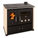 Štednjak na drva Prometey Perfect Practik Lux, slonova kost, desni dimnjak, 9.5kW |  |  |