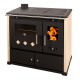 Štednjak na drva Prometey Perfect Practik Lux, slonova kost, lijevi dimnjak, 9.5kW |  |  |
