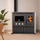 Štednjak na drva Prometey Perfect Practik Lux, slonova kost, lijevi dimnjak, 9.5kW |  |  |