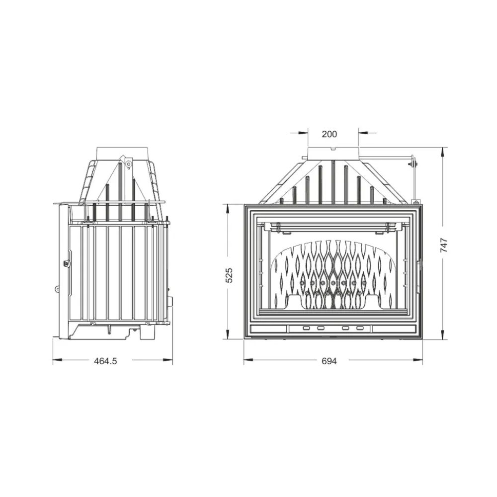 Ugradbeni kamin UNIFLAM 700 OPTIMA ECO s regulatorom i dovodom zraka, 12 kW | Moderni kamini | Kamini |