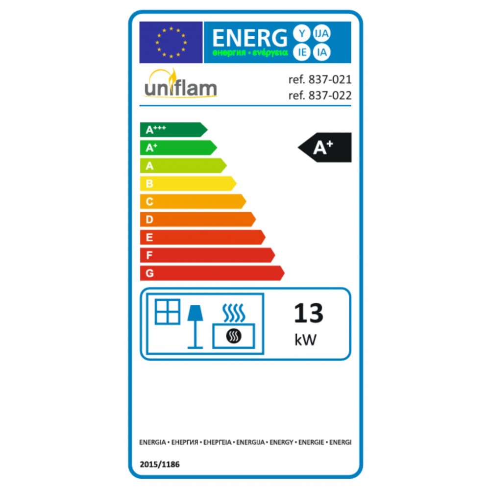 Ugradbeni kamin UNIFLAM 860 DURO s zračnim kanalima i dovodom zraka, 13 kW | Moderni kamini | Kamini |
