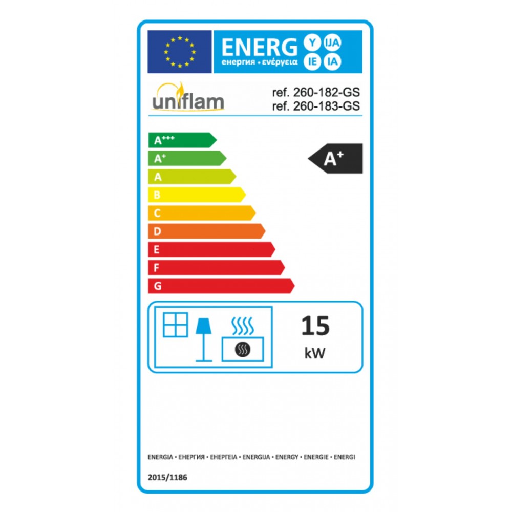 Ugradbeni kamin UNIFLAM 760 EVO PBS s zračnim kanalima i dovodom zraka, savijeno staklo, desna strana, 10 kW | Moderni kamini | Kamini |