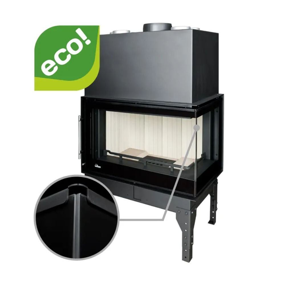 Ugradbeni kamin UNIFLAM 860 EVO PBS s zračnim kanalima i dovodom zraka, desna strana, 15 kW | Ugradbeni kamini | Kamini |