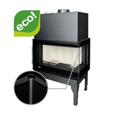 Ugradbeni kamin UNIFLAM 860 EVO PBS s zračnim kanalima i dovodom zraka, desna strana, 15 kW - Kamini