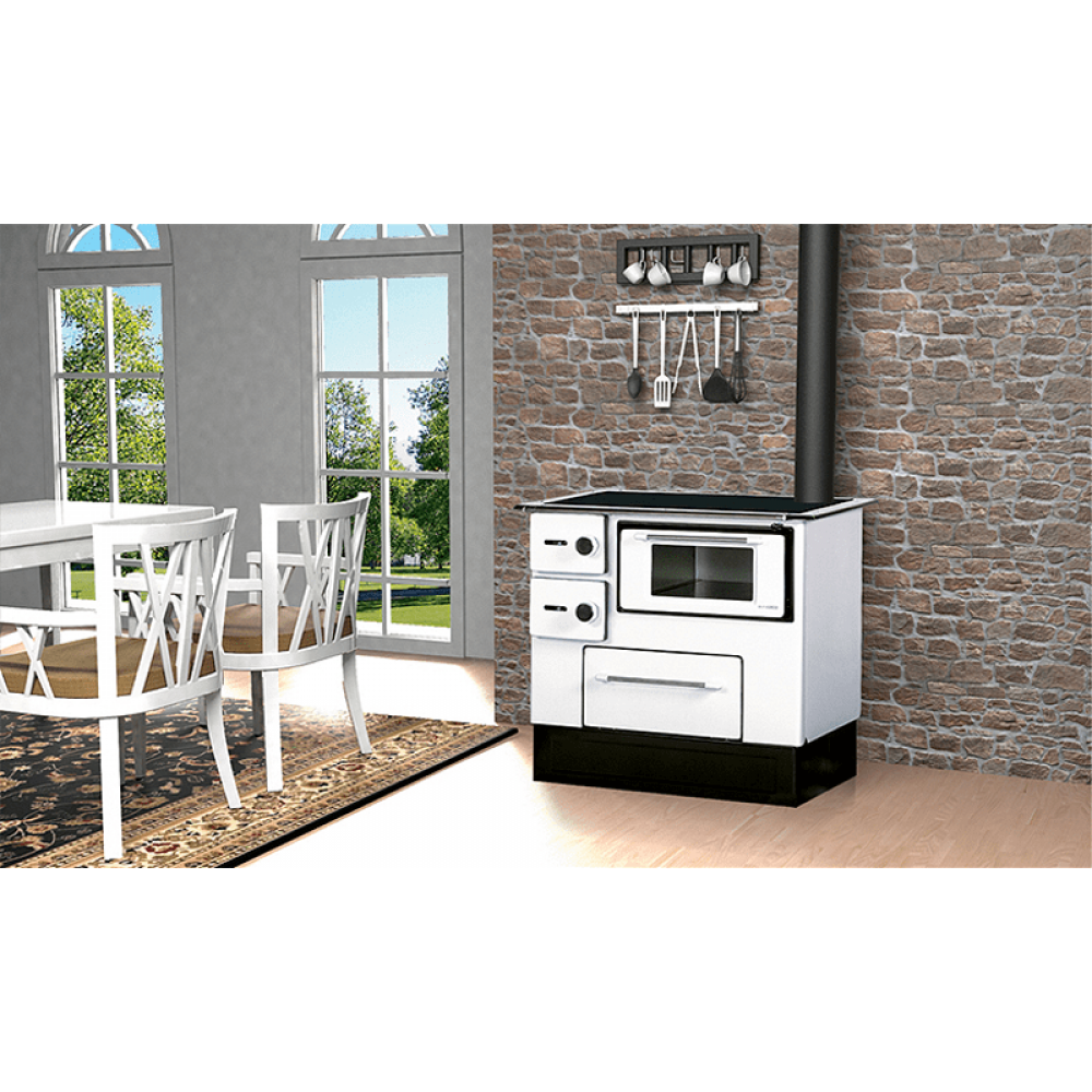 Štednjak na drva Alfa Plam Regular 46 Lijevo bijela, 5kW | Štednjaci na drva | Drvo |