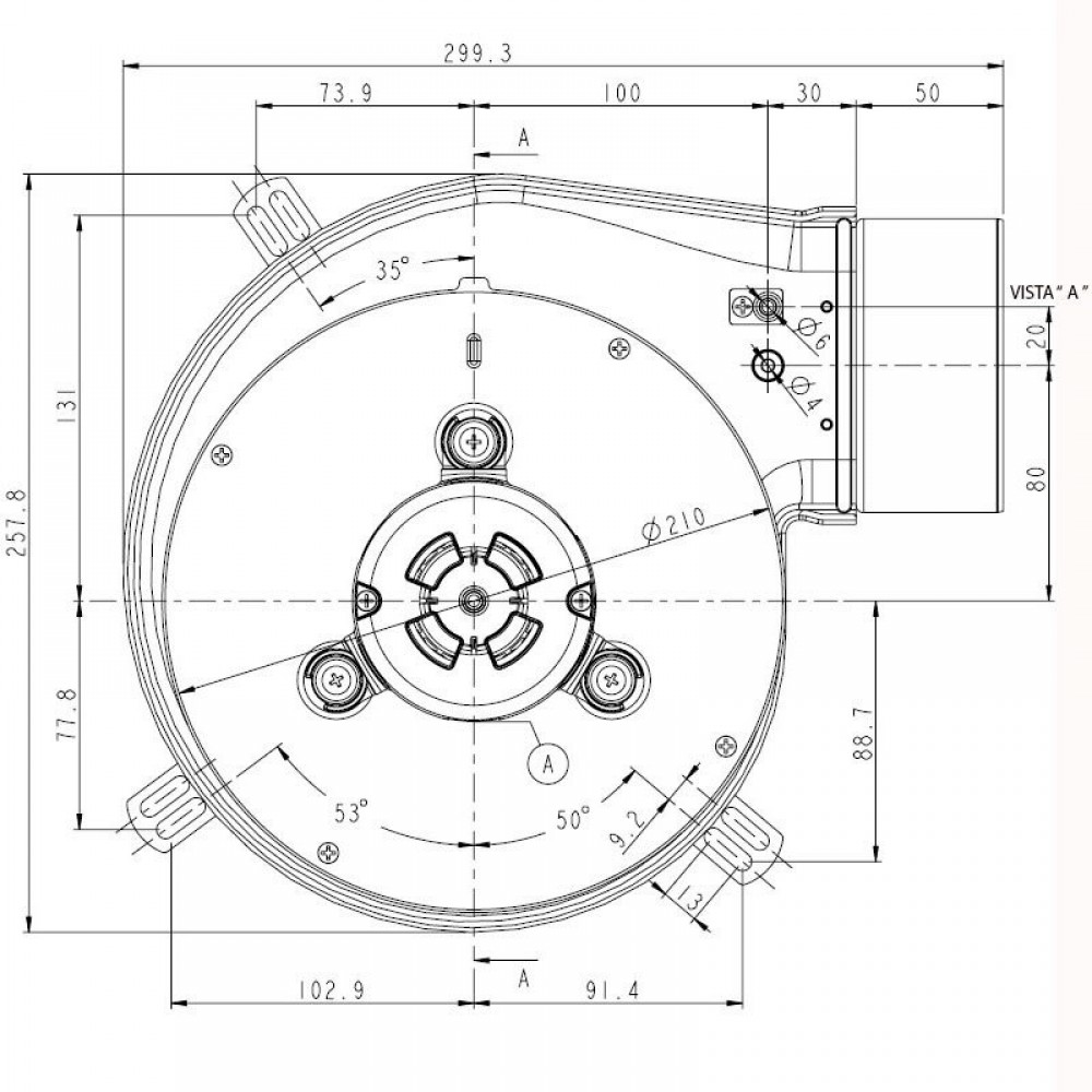 Ventilator za ispuštanje dima SITGroup LN2 Natalini za peći na pelete Eco Spar, Adler, Edilkamin, MCZ, Red i druge, maksimalni protok zraka 285 m³/h | Ventilatori za peć na pelet | Rezervni dijelovi za peći na pelet |