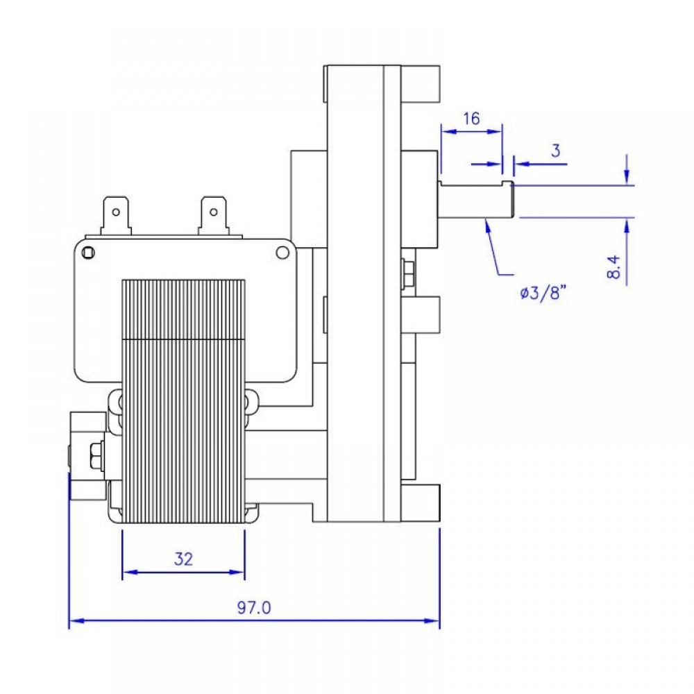 Motor za doziranje peleta Mellor FB1218 za peć na pelete Alfa Plam, Arce, Clementi, Enviro, Vescovi, Pasqualicchio i drugi, 3RPM | Motori za doziranje peleta za peć na pelet | Rezervni dijelovi za peći na pelet |