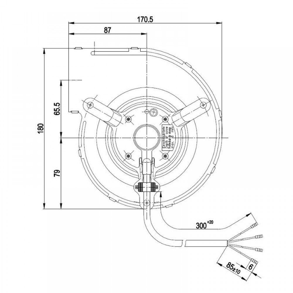 Centrifugalni ventilator EBM za peći na pelete Clam i dr., protok 640 m³/h | Ventilatori i puhala | Dijelovi za peći na pelete |