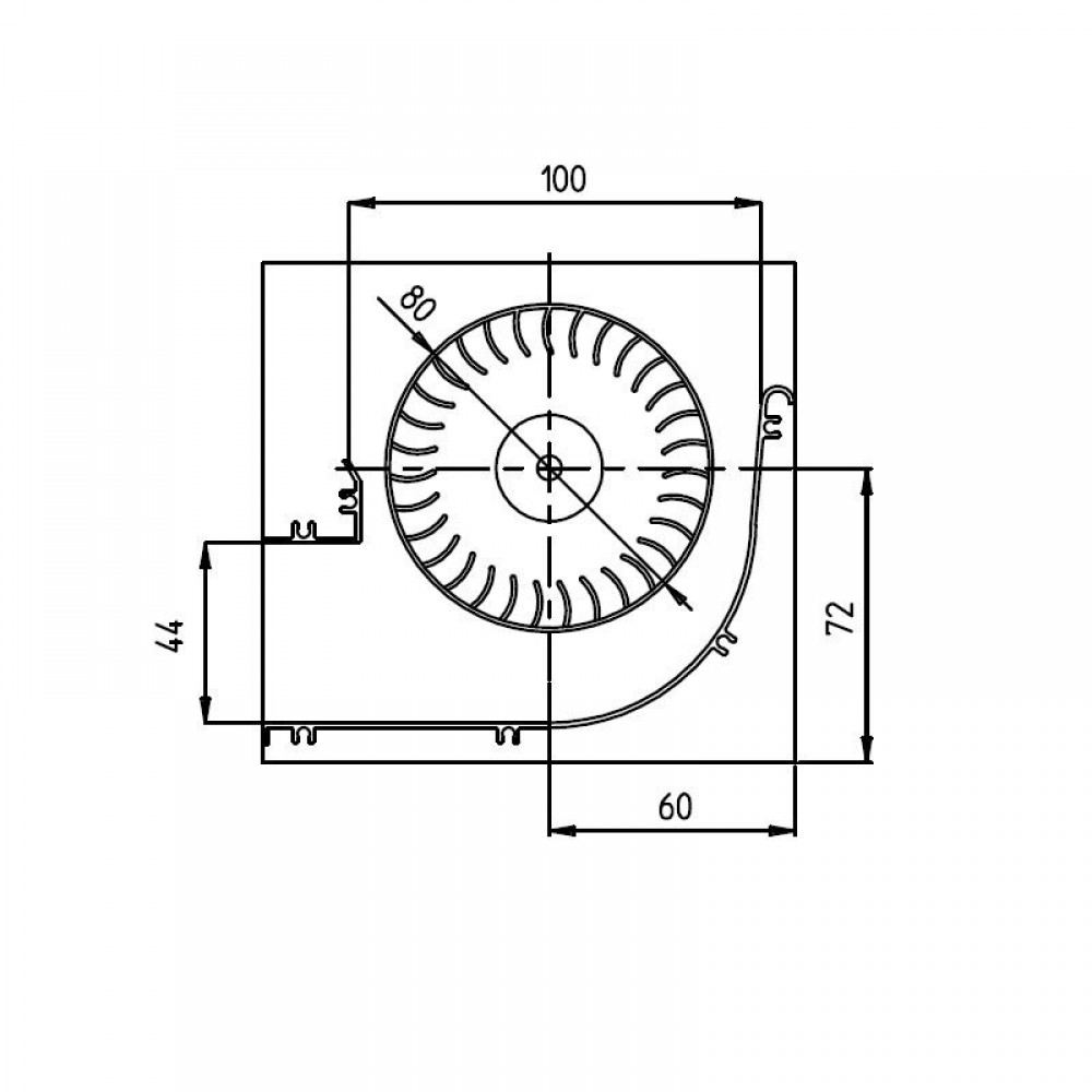 Tangencijalni ventilator za peći na pelete Eva Calor, Prisma i drugi, Ø80 mm, protok 251-302 m³/h | Ventilatori za peć na pelet | Rezervni dijelovi za peći na pelet |