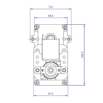 Motor za doziranje peleta Mellor KB1004, 5RPM za peć na pelete Karmek One, Eurostek i dr. - Motori za doziranje peleta za peć na pelet