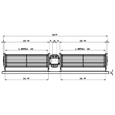 Dvostruki poprečni ventilator za peći na pelet Cadel, Ravelli, Edilkamin i drugi, Ø60 mm, protok 168 m³/h - Usporedba artikala