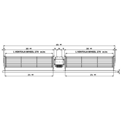 Dvostruki poprečni ventilator Fergas za peći na pelete Edilkamin, Ecoteck, Ravelli i drugi, Ø60 mm, protok 248 m³/h - Usporedba artikala