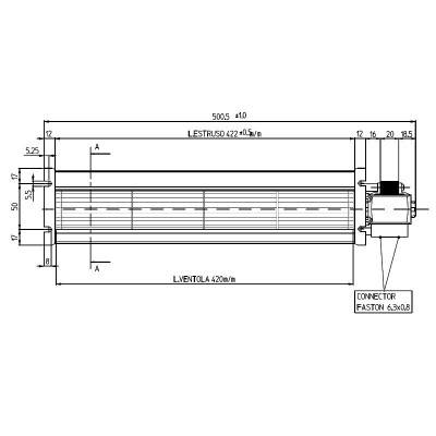 Tangencijalni ventilator za peći na pelet Cadel, Deville, Edilkamini drugi, Ø60 mm, protok 190 m³/h - Ventilatori za peć na pelet