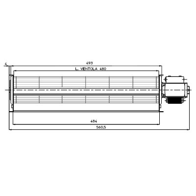 Tangencijalni ventilator Fergas za peći na pelete Edilkamin, Cadel i drugi, Ø60 mm, Protok 250 m³/h - Usporedba artikala