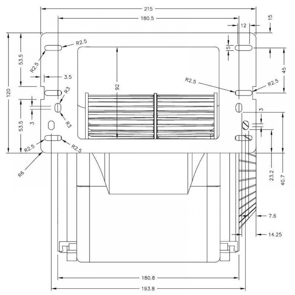 Centrifugalni ventilator Natalini za peći na pelete Eco Spar, Deville, Puros i dr.- Sit Group, protok 480 m³/h | Ventilatori i puhala | Dijelovi za peći na pelete |