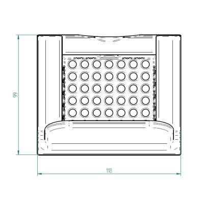 Lonac za plamenik od lijevanog željeza za peć na pelete, 118 x 99 mm - Lonac za plamenik za peć na pelet
