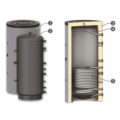 Buffer Tank Sunsystem, Model PR 800, Capacity 800L, One heat exchange coil Vessel - Usporedba artikala