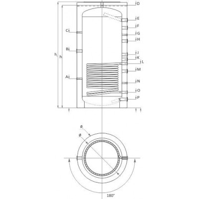 Buffer Tank Sunsystem, Model PR 1000, Capacity 1000L, One heat exchange coil, Industrial Vessel - Usporedba artikala