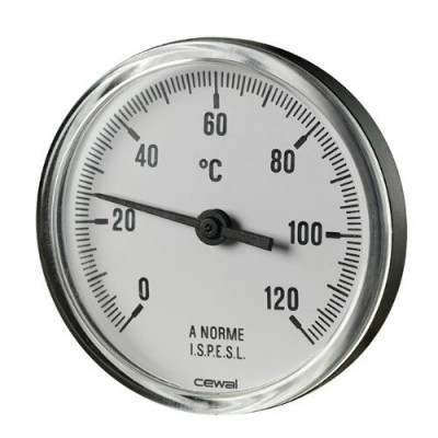 Bimetallic thermoplastic thermometer Cewal, Rear stem 50mm x 1/2'' - Usporedba artikala