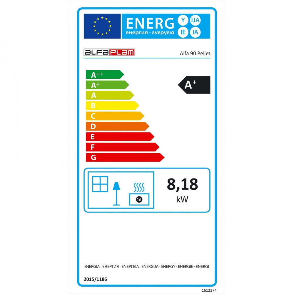 Štednjak na pelete Alfa Plam Alfa 90 Pelet, Bijela, 8.18 kW | Štednjaci na pelete | Peleti |