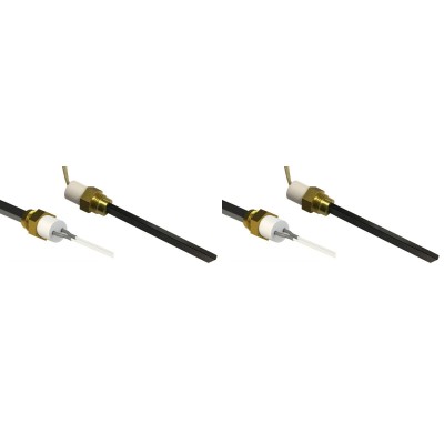 Upaljač za peć na pelet sa crnim kvarcnim kristalom za Karmek One, Balkan Energy, La Nordica i druge, ukupna dužina 126mm, 300W - x2 - Rezervni dijelovi za peći na pelet